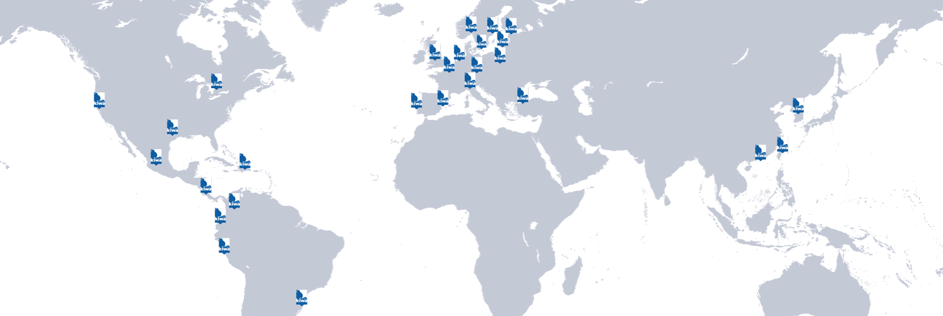 map of Kiwa locations